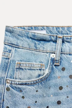 Discount JEANS TRF WIDE LEG ESPEJOS TIRO MEDIO Mujer Jeans