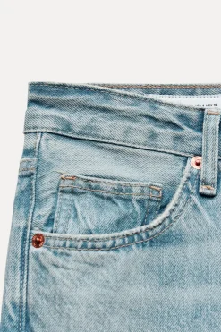 Online JEANS TRF WIDE LEG ROTOS TIRO MEDIO Mujer Jeans