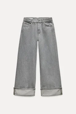 Discount JEANS TRF WIDE LEG TIRO ALTO TRABILA Mujer Jeans