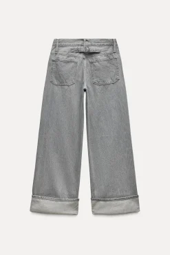 Discount JEANS TRF WIDE LEG TIRO ALTO TRABILA Mujer Jeans