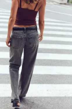 Online JEANS TRF WIDE LEG TIRO BAJO Mujer Jeans