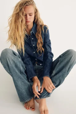 New JEANS TRF WIDE LEG TIRO MEDIO FULL LENGTH Mujer Jeans