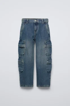 Niños ZARA 6 - 14 Años·Jeans<JEANS WIDE FIT CARGO