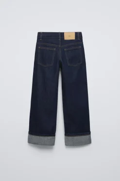 Niños ZARA 6 - 14 Años·Jeans<JEANS WIDE LEG BAJO VUELTA