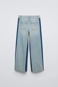 Niños ZARA 6 - 14 Años·Jeans<JEANS WIDE LEG BANDA LATERAL