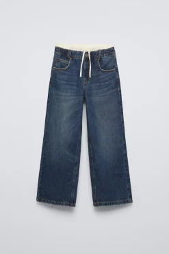 Niños ZARA 6 - 14 Años·Jeans<JEANS WIDE LEG DOBLE CINTURILLA