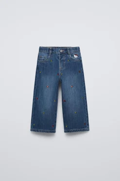 Niños ZARA 1½ - 6 Años·Jeans / Denim|1½ - 6 Años·Licencias<JEANS WIDE LEG HELLO KITTY ©
