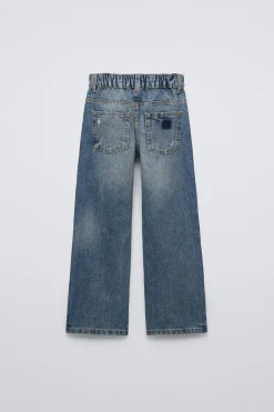 Niños ZARA 6 - 14 Años·Jeans<JEANS WIDE LEG ROTOS
