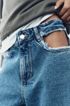 Online JEANS Z1975 RECTOS CUT OUT TIRO MEDIO Mujer Jeans
