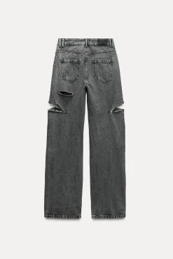 Outlet JEANS Z1975 RECTOS TIRO MEDIO ROTOS Mujer Jeans