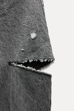 Outlet JEANS Z1975 RECTOS TIRO MEDIO ROTOS Mujer Jeans