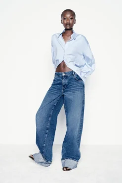 Discount JEANS Z1975 SELVEDGE LOOSE WIDE LEG TIRO MEDIO Mujer Jeans