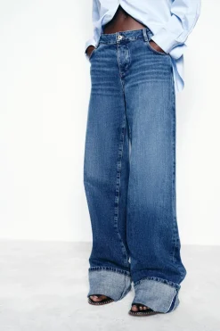 Discount JEANS Z1975 SELVEDGE LOOSE WIDE LEG TIRO MEDIO Mujer Jeans