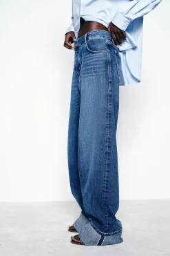 Discount JEANS Z1975 SELVEDGE LOOSE WIDE LEG TIRO MEDIO Mujer Jeans