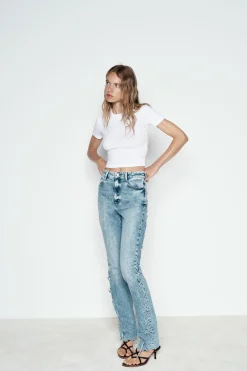 Discount JEANS Z1975 SLIM CORDONES LATERALES Mujer Jeans