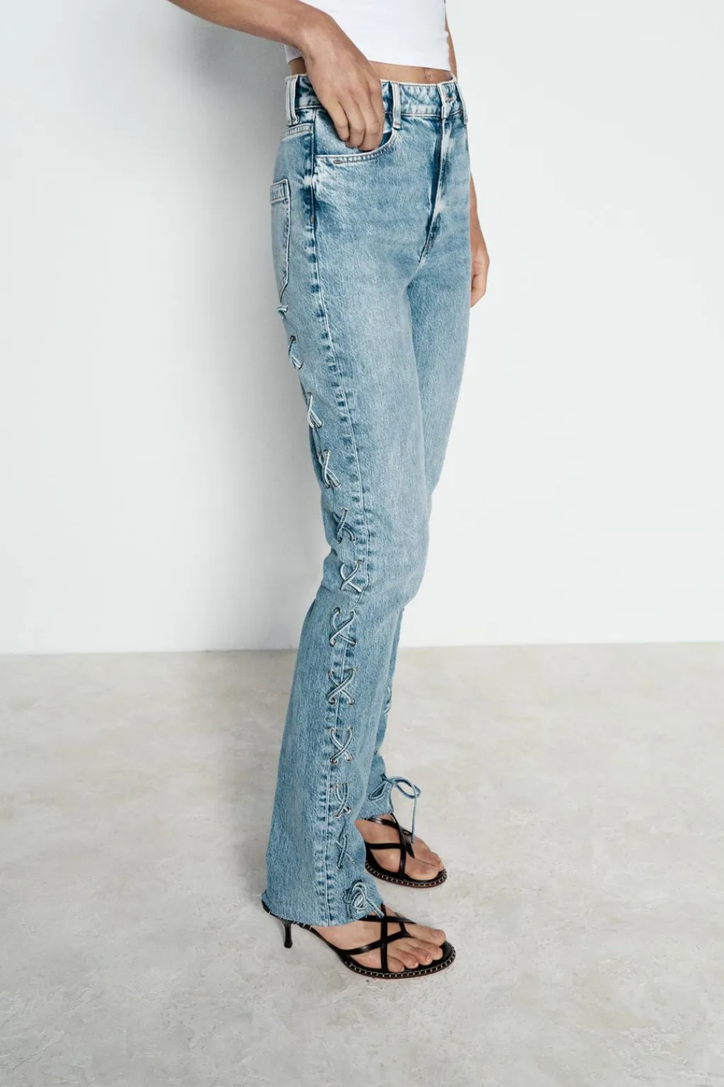 Discount JEANS Z1975 SLIM CORDONES LATERALES Mujer Jeans