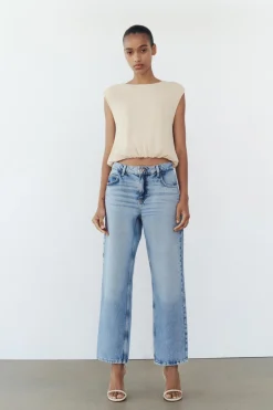 Sale JEANS Z1975 STRAIGHT CROPPED TIRO ALTO Mujer Jeans