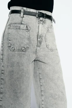 Online JEANS Z1975 WIDE LEG CROPPED TIRO ALTO CINTURÓN Mujer Jeans