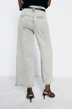 Online JEANS Z1975 WIDE LEG CROPPED TIRO ALTO CINTURÓN Mujer Jeans