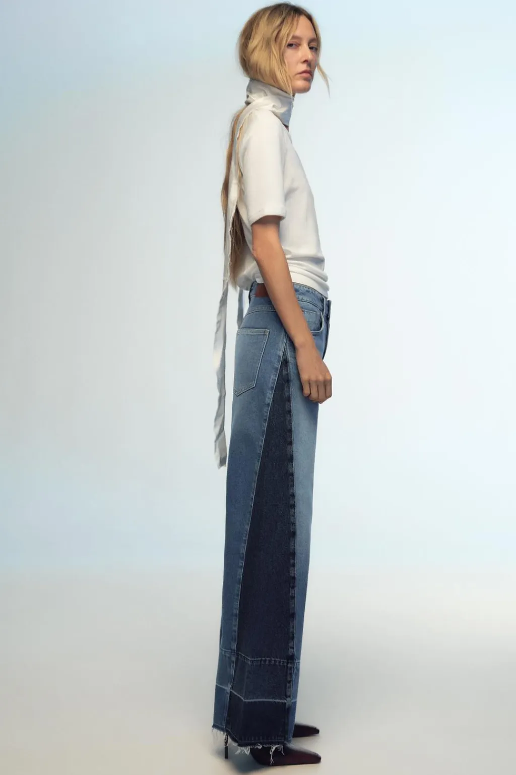 New JEANS Z1975 WIDE LEG TIRO MEDIO COMBINADO Mujer Jeans