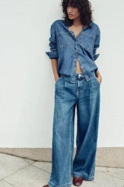 New JEANS Z1975 WIDE LEG TIRO MEDIO Mujer Jeans