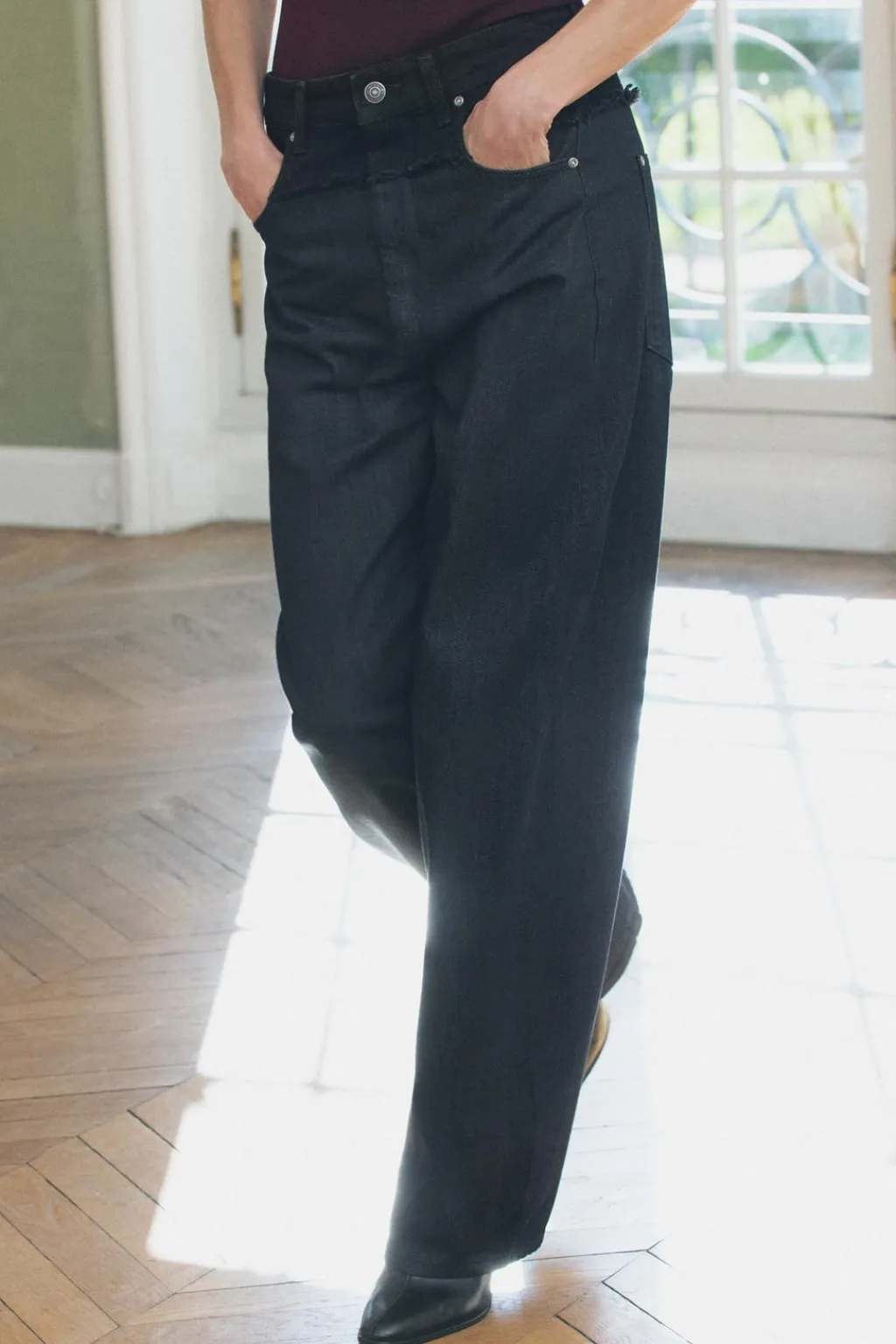 New JEANS ZW COLLECTION BARREL TIRO MEDIO Mujer Jeans