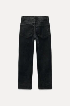 Online JEANS ZW COLLECTION BOOTCUT CROPPED TIRO ALTO FLOCADO Mujer Jeans