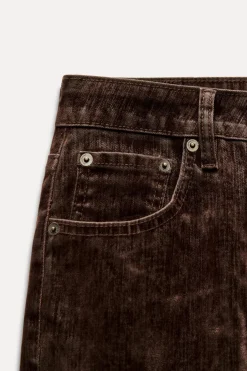 Discount JEANS ZW COLLECTION BOOTCUT CROPPED TIRO ALTO FLOCADO Mujer Jeans