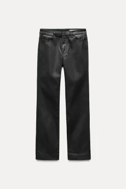 Discount JEANS ZW COLLECTION COATED SLIM FIT TIRO ALTO Mujer Jeans