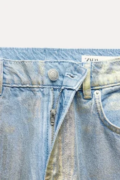 New JEANS ZW COLLECTION RELAXED TIRO MEDIO FOIL ZW COLLECTION Mujer Jeans