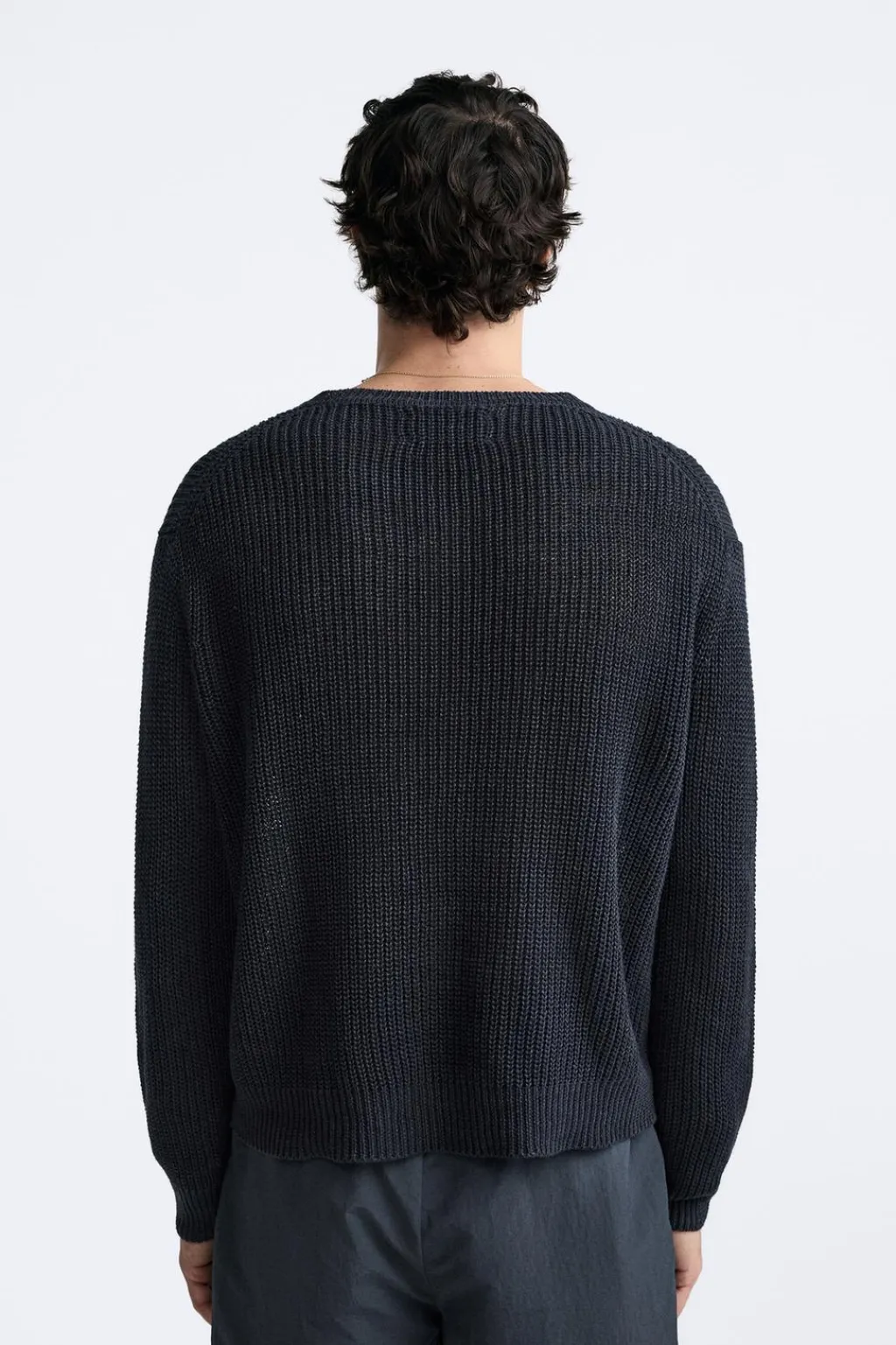 Hot JERSEY 100 % LINO PUNTO PERLADO Hombre Jerséis / Chaquetas