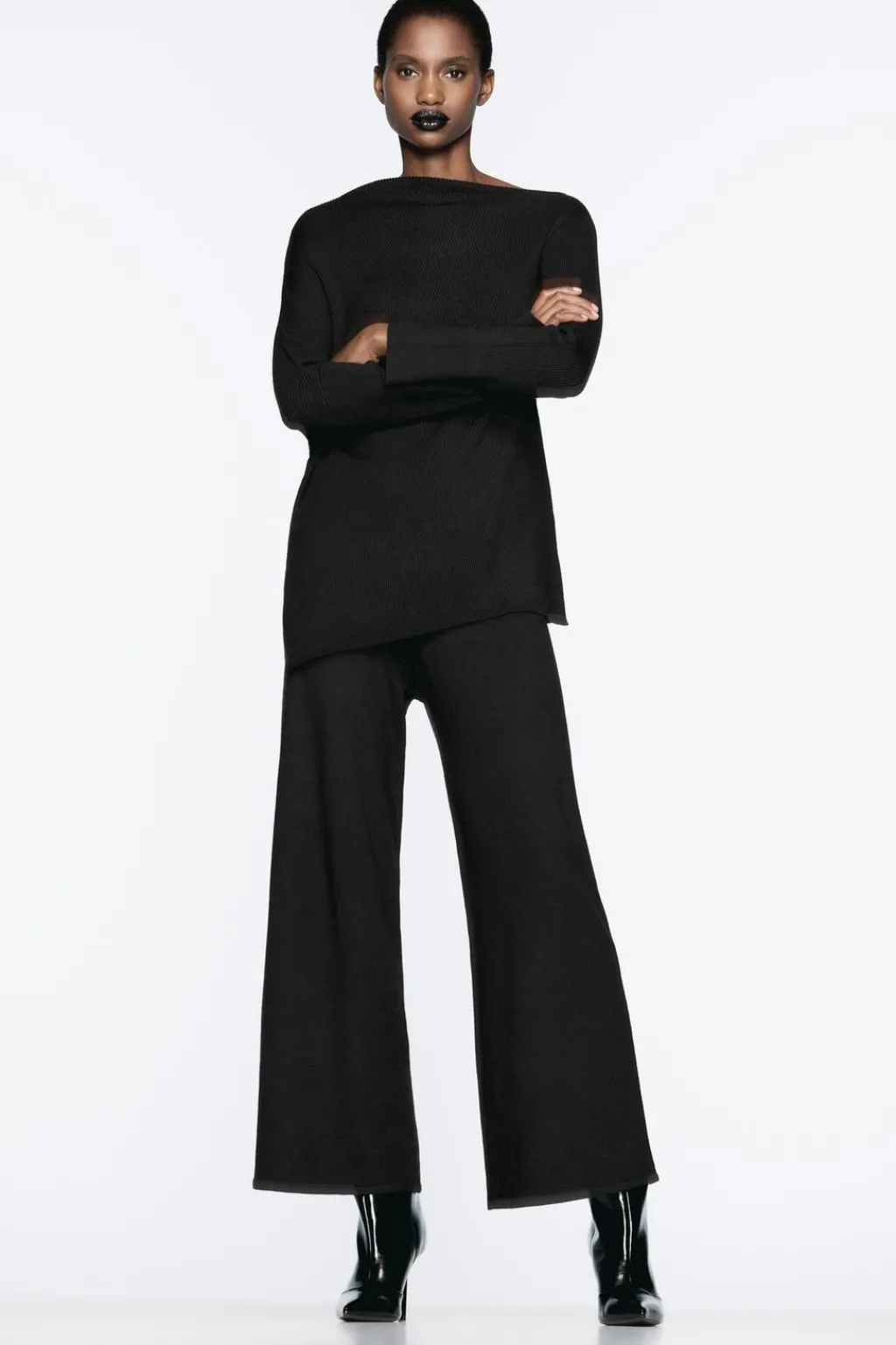 Online JERSEY ASIMÉTRICO PUNTO RIB Mujer Cárdigan / Jerséis|Punto