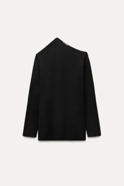 Online JERSEY ASIMÉTRICO PUNTO RIB Mujer Cárdigan / Jerséis|Punto