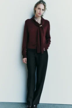 Sale JERSEY BROCHE CON LANA Mujer Cárdigan / Jerséis|Punto