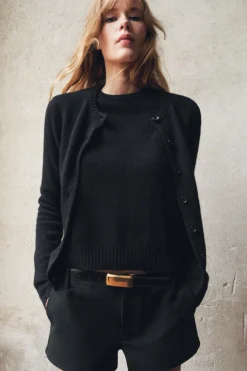 Best JERSEY BÁSICO 100% LANA Mujer Cárdigan / Jerséis|Punto