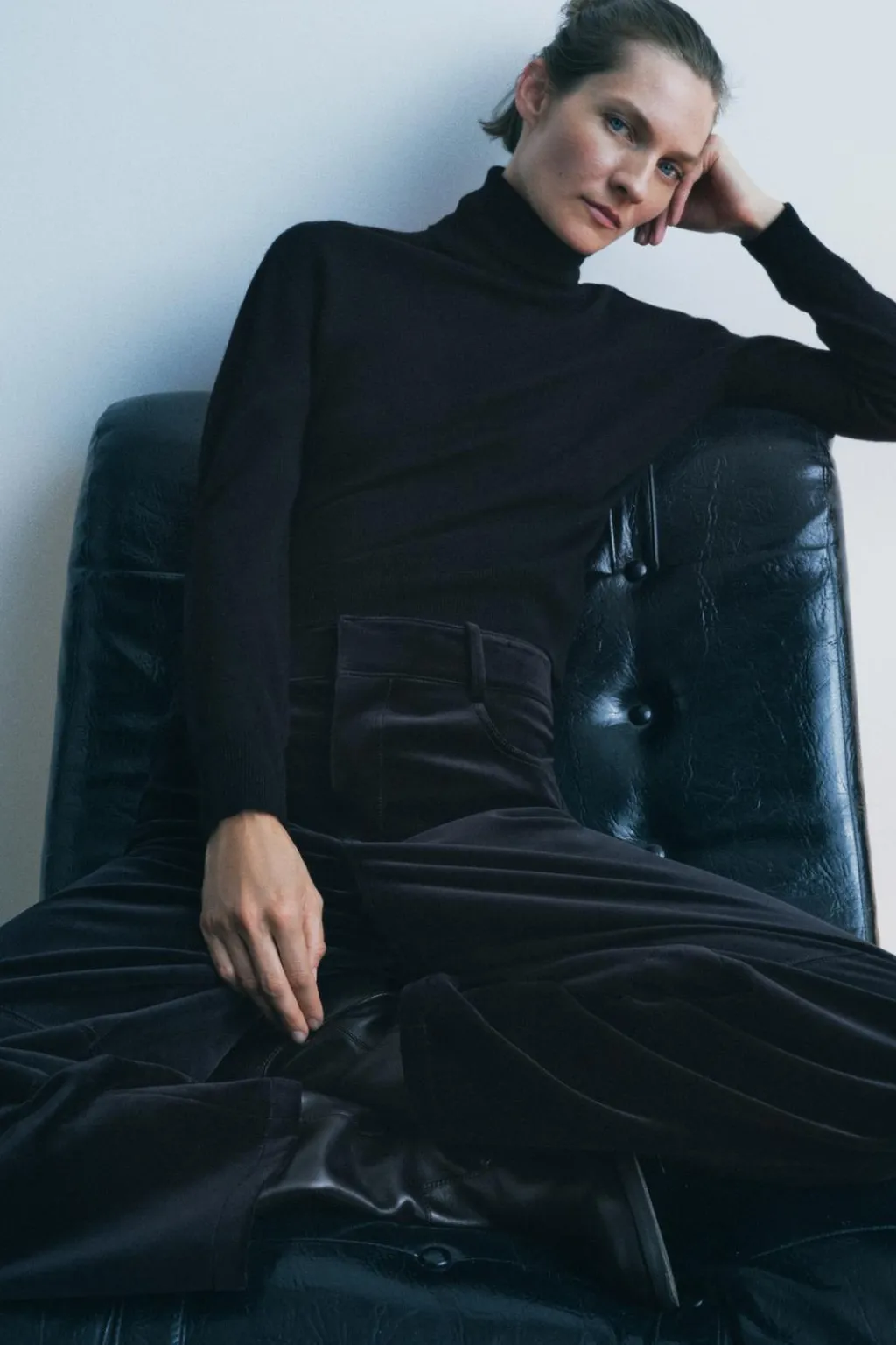 New JERSEY BÁSICO 100% LANA CUELLO SUBIDO Mujer Cárdigan / Jerséis|Punto