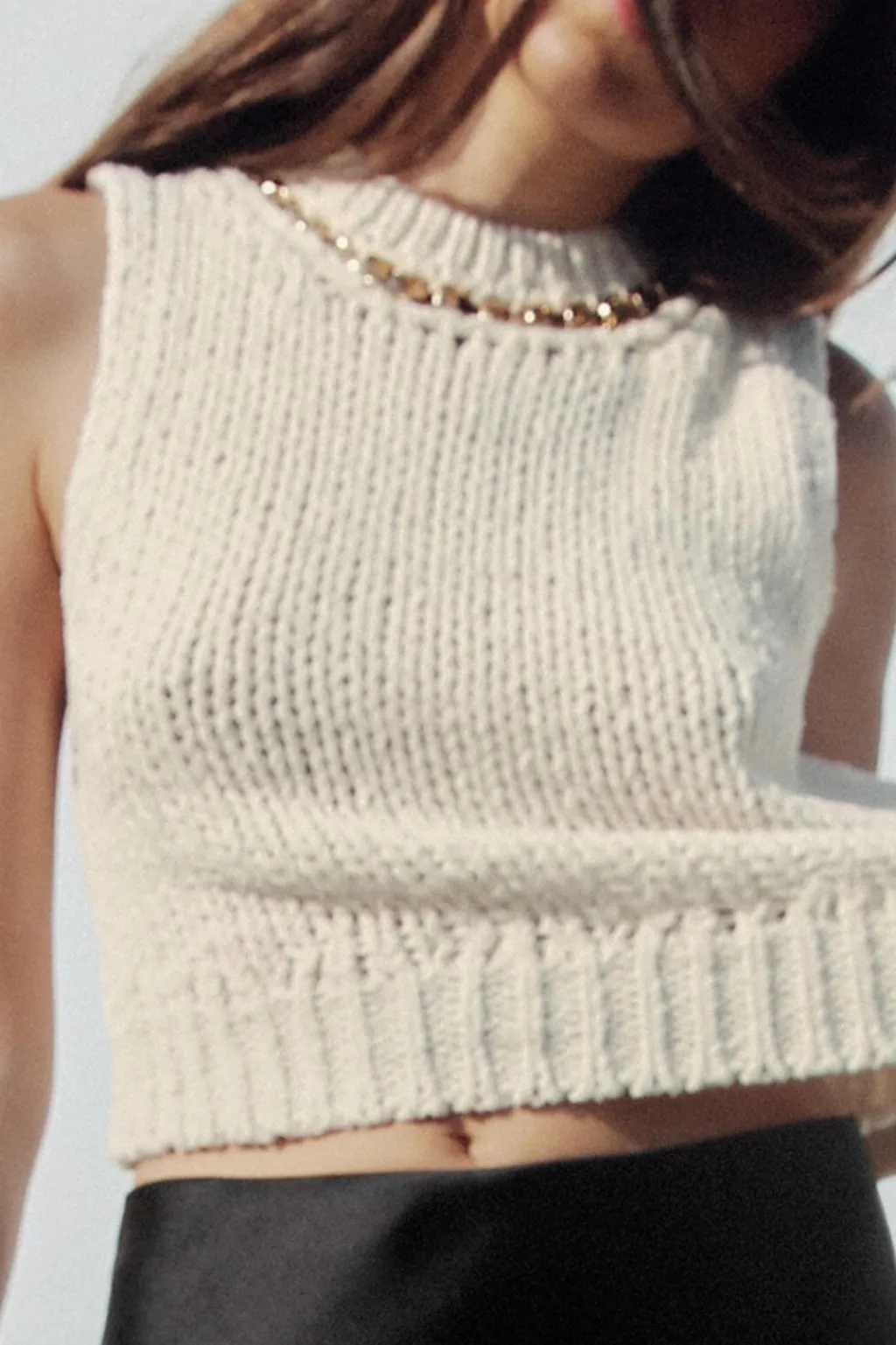 Hot JERSEY CHALECO CADENA PUNTO Mujer Cárdigan / Jerséis|Punto