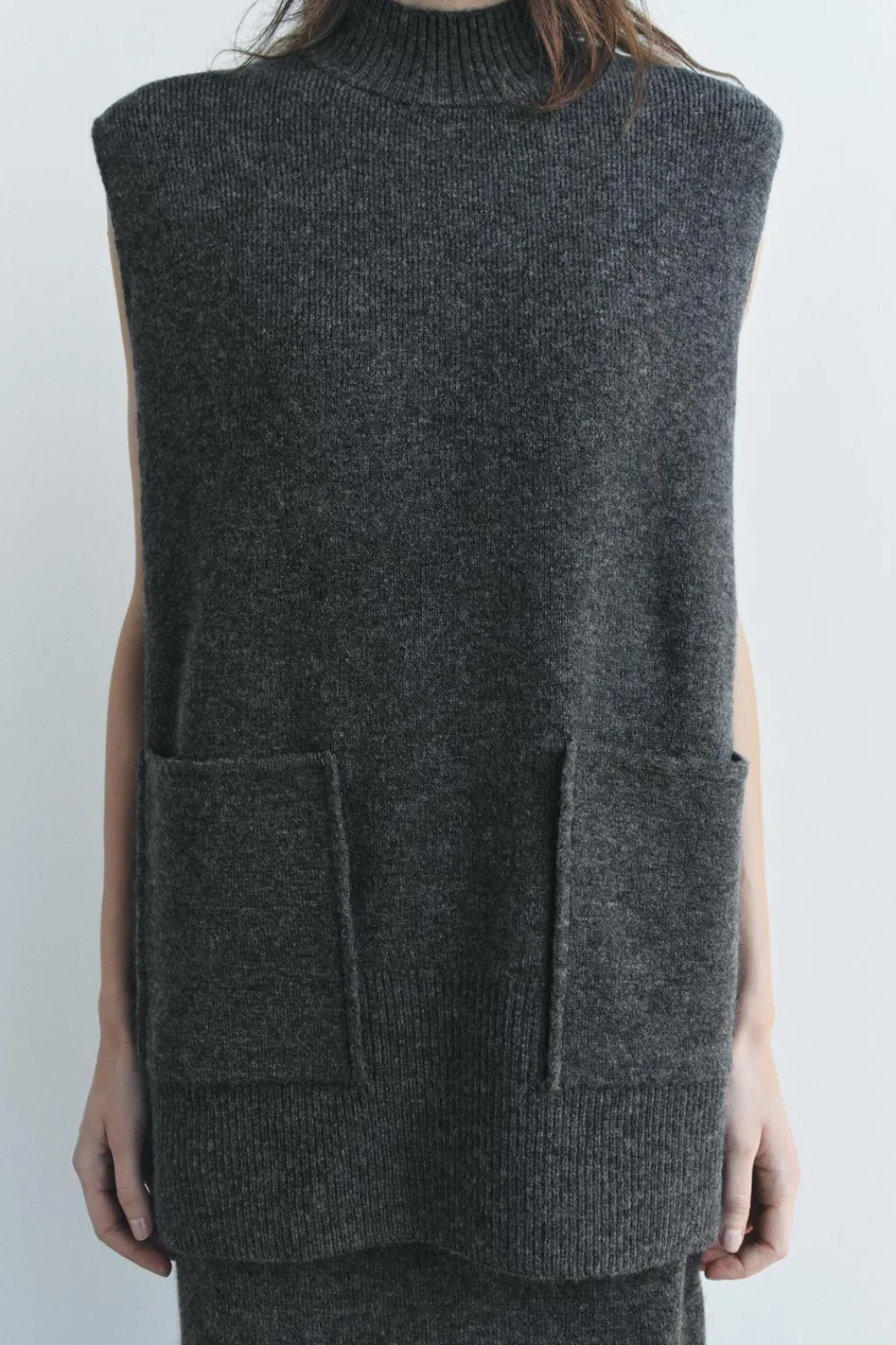 Fashion JERSEY CHALECO OVERSIZE Mujer Cárdigan / Jerséis|Punto