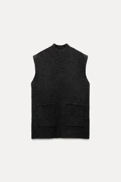 Fashion JERSEY CHALECO OVERSIZE Mujer Cárdigan / Jerséis|Punto