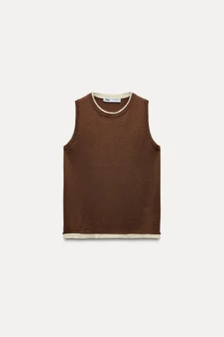 Clearance JERSEY CHALECO PUNTO ACABADOS COMBINADOS Mujer Cárdigan / Jerséis|Punto