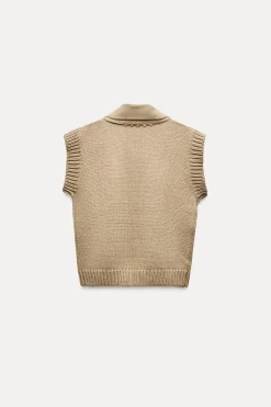 Discount JERSEY CHALECO PUNTO BUFANDA Mujer Cárdigan / Jerséis|Punto