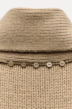 Discount JERSEY CHALECO PUNTO BUFANDA Mujer Cárdigan / Jerséis|Punto