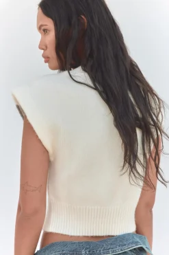 Best JERSEY CHALECO PUNTO CABLES Mujer Cárdigan / Jerséis|Punto