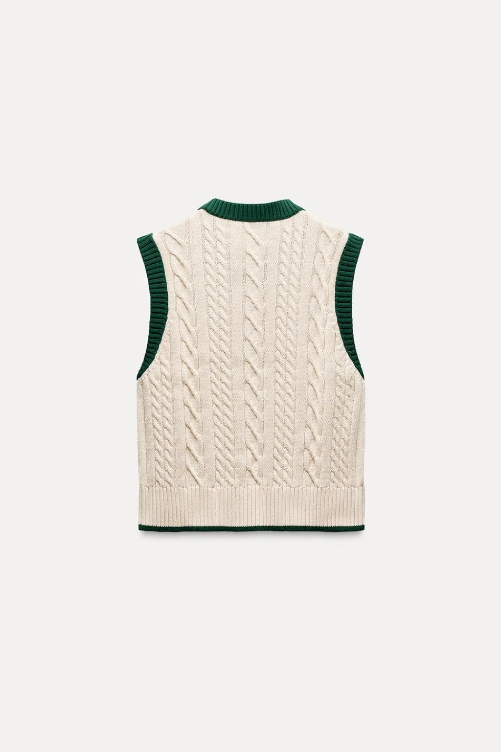 Fashion JERSEY CHALECO PUNTO CABLES Mujer Cárdigan / Jerséis|Punto