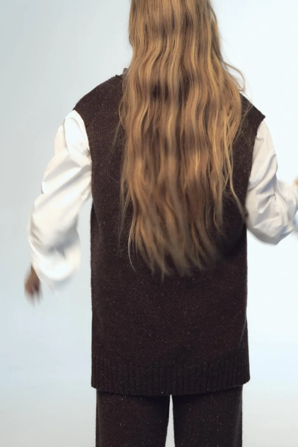 Hot JERSEY CHALECO PUNTO CUELLO PICO Mujer Cárdigan / Jerséis|Punto