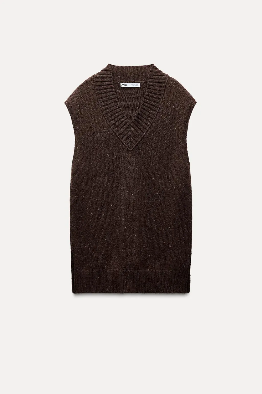 Hot JERSEY CHALECO PUNTO CUELLO PICO Mujer Cárdigan / Jerséis|Punto