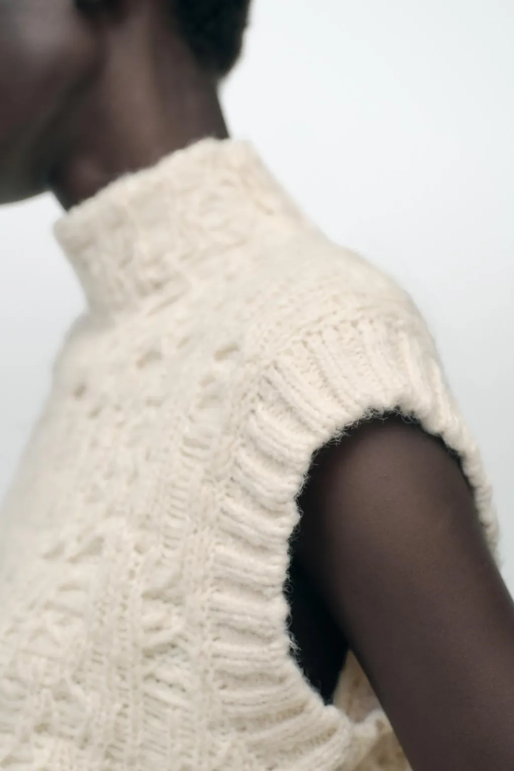 Outlet JERSEY CHALECO PUNTO ESTRUCTURA Mujer Cárdigan / Jerséis|Punto