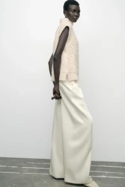 Outlet JERSEY CHALECO PUNTO ESTRUCTURA Mujer Cárdigan / Jerséis|Punto