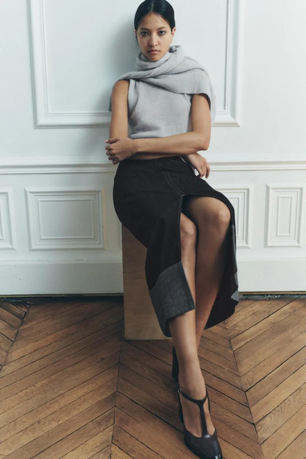 New JERSEY CHALECO PUNTO FINO CON LANA Y ALPACA Mujer Cárdigan / Jerséis|Punto