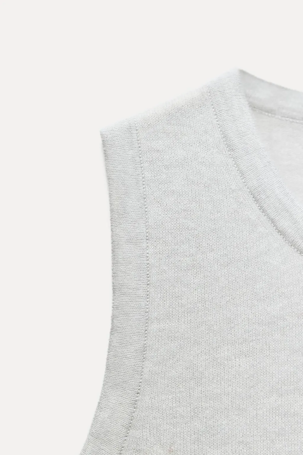 New JERSEY CHALECO PUNTO FINO CON LANA Y ALPACA Mujer Cárdigan / Jerséis|Punto